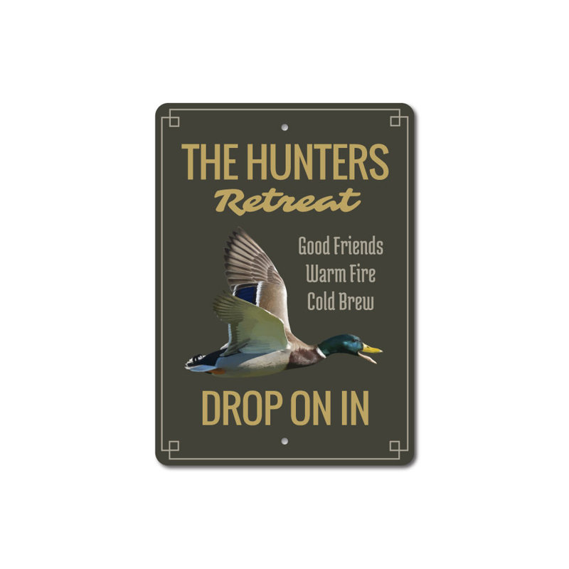 Panneau en aluminium The Hunters Retreat, H 14 po x l 10 po x P 0,04 po