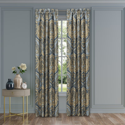Messina Navy Curtain Panel Pair