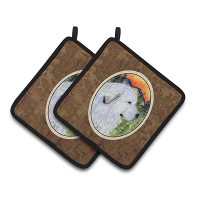 Caroline's Treasures Great Pyrenees Polyester Potholder