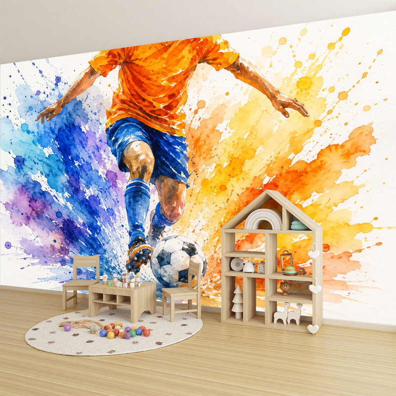 Papier peint adhésif auto-adhésif moderne pour la chambre à coucher L 69 po x l 96 po Peel and Stick