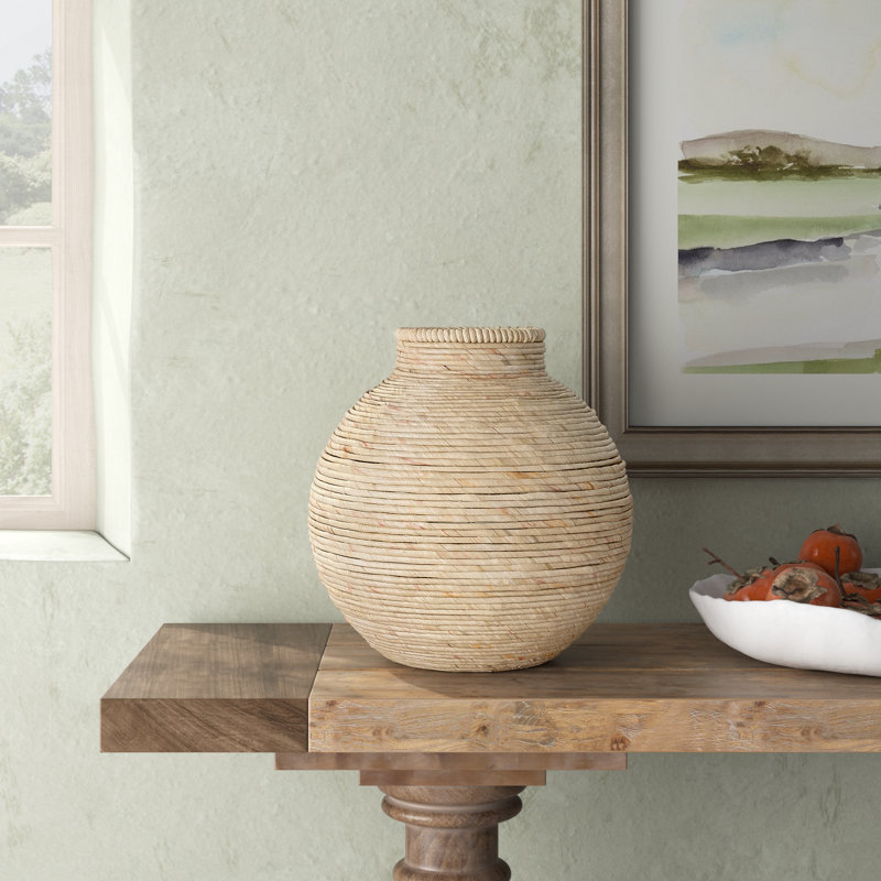Seagrass Handmade Wrapped Decorative Vase