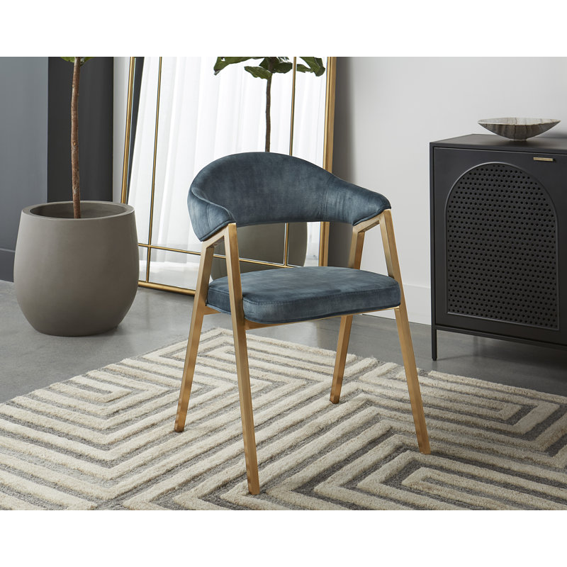 Fauteuil rembourré H 18,5 po, Bleu