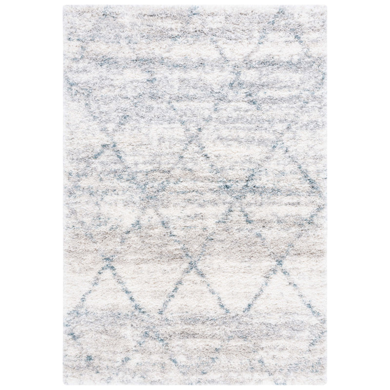 Tapis à motif géométrique Shaylen Shag 800 Performance, Tapis de couloir 2 pi 3 po x 8 pi