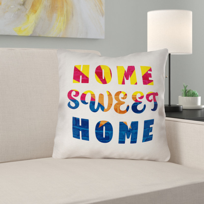 Coussin Katelyn Smith Home Sweet Arizona, 18 po x 18 po, Croisé en coton - utilisation intérieure seulement