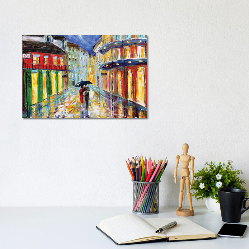 French Quarter 1 Piece Wrapped Canvas Painting, 20.32 cm H x 30.48 cm W