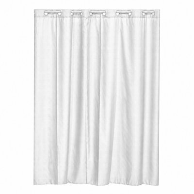 Cubic Hookless Extra Long Shower Curtain Polyester