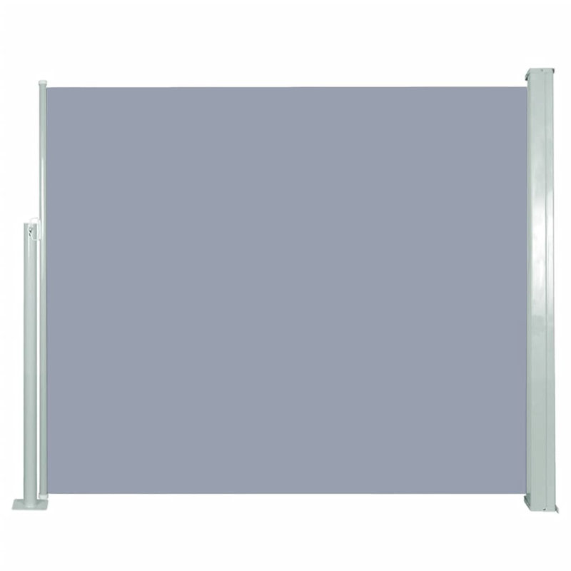 Dakota Fields 300cm W x 0.07cm D Grey Cover Retractable Side Awning, Grey