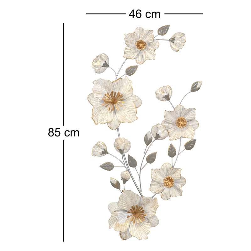 Glam Plants & Flowers Wall Decor on Metal