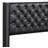 Julie Queen Box Spring Bed, Black Faux Leather-734176411-734176400