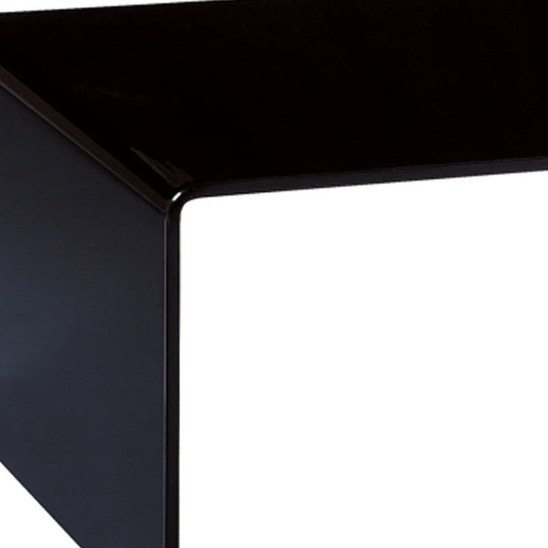 Table basse 24 "en verre noir