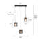 Luminaire suspendu linéaire à 3 lumières pour îlot de cuisine Quitman