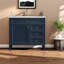 Meuble-lavabo spacieux en bois bleu moderne avec lavabo 36 po