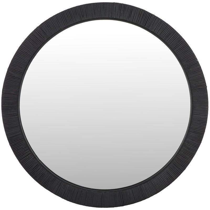 Miroir décoratif Helayne, 31,5 po x 31,5 po, Noir