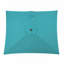 Parasol rectangulaire de terrasse de 2 x 3 m avec manivelle, inclinaison et toile résistante aux UV (turquoise, base non incluse)-324824733
