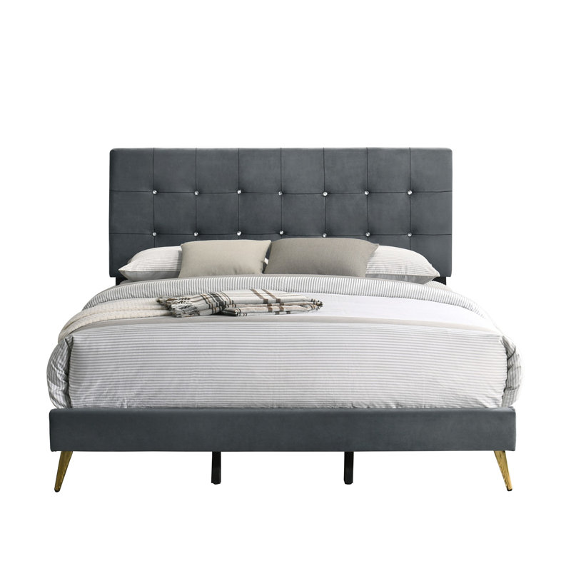 Albali Upholstered Bed, Dark Grey, Super King (6')