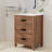 24" Single Bathroom Vanity with Resin Top and Sink Freestanding-109886086