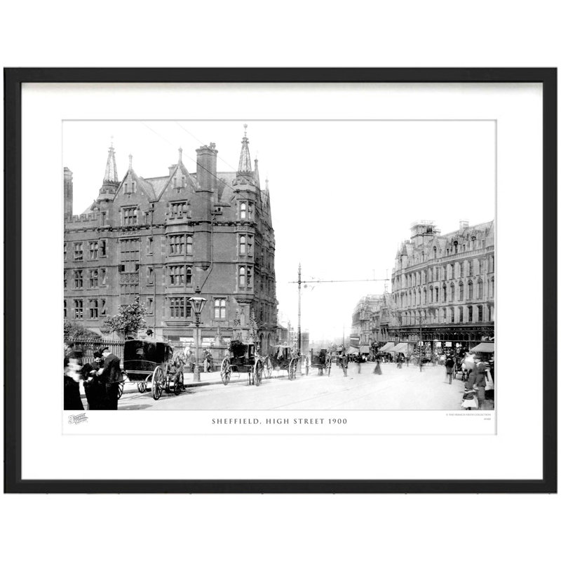Sheffield, High Street 1900 by Francis Frith - Single Picture Frame Print, 45cm H x 60cm W x 2.3cm D