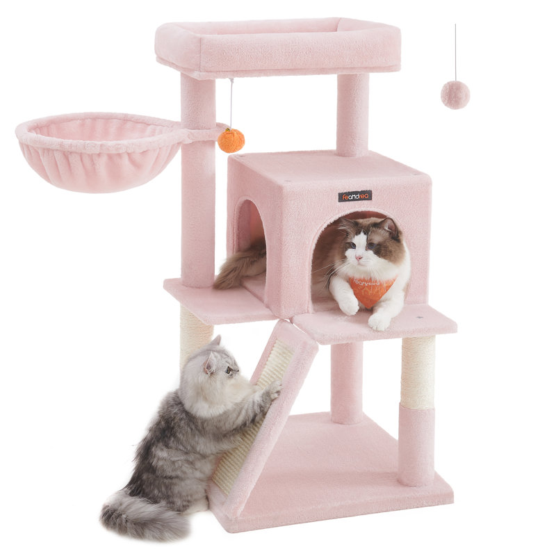 96cm H Cat Tree, Jelly Pink