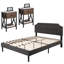 Ensemble de chambre à coucher et de table de chevet 3 pièces Kempst-1101969472-1101969484