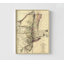 Reproduction de carte de New York, affiche rétro de New York encadrée, impression de carte des États-Unis, affiche rétro, impression géographique rétro, art mural encadré