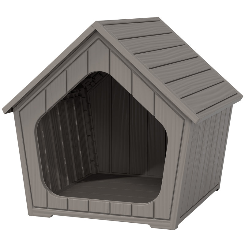 Niche pour chien pour l'extérieur - abri pour animaux en plastique, facile à assembler et résistant aux intempéries, Bleu