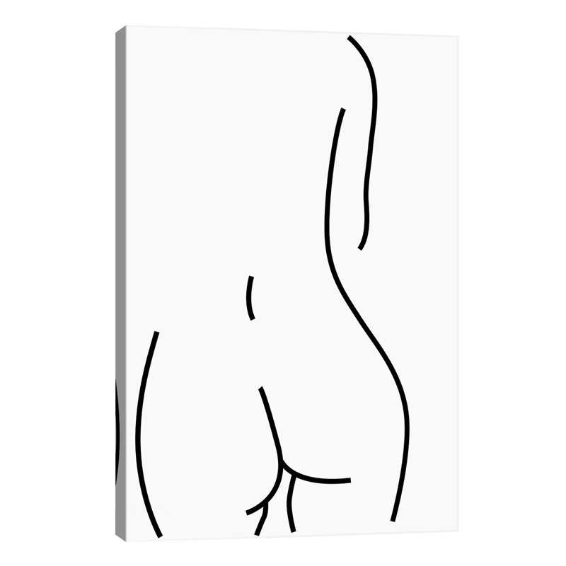 Derriere White by Honeymoon Hotel - Wrapped Canvas Painting, 20.32 cm H x 30.48 cm W