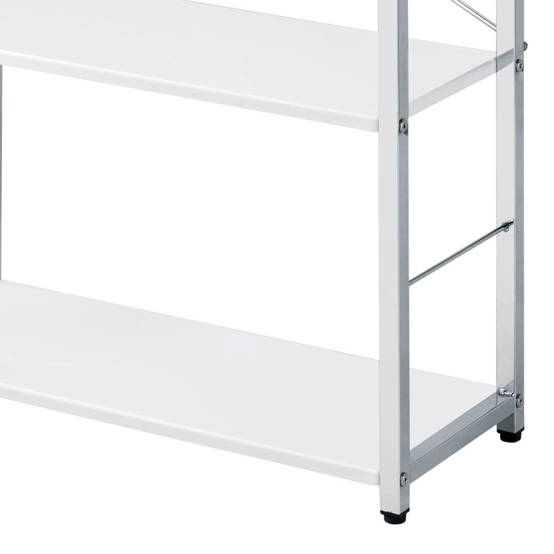 Blanc et étagère de finition - 4 bibliothèques pour la maison, bibliothèque moderne de l 22 po x P 9 po x H 13 po avec amplement de rangement