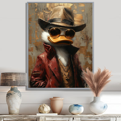 Scrooge Mcduck As Scarface Luxury Gangster - Duck Animal Wall Art