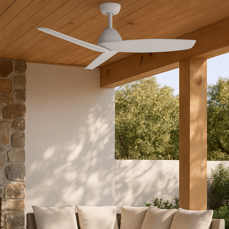 Ventilateur intelligent 48 "Hinkley Fan Liv, Blanc mat, Blanc mat