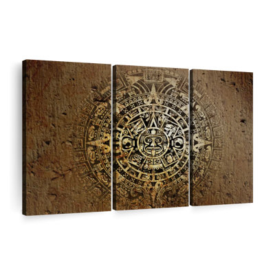 Ancien calendrier maya, reproduction sur toile