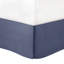 Édredon 8 pièces brodé - très grand, bleu marine et blanc, détails très froissés, literie douillette-122456995
