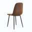 Ensemble table et chaises de salle à manger extensibles, plateau en MDF avec pieds en métal + 4 chaises de salle à manger modernes de style Mid-Century Modern-474816389-474816391