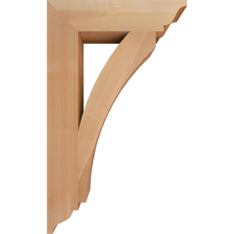Thorton Traditional Bracket, 30"H x 3.5"W x 18"D, Western Red Cedar (Smooth)