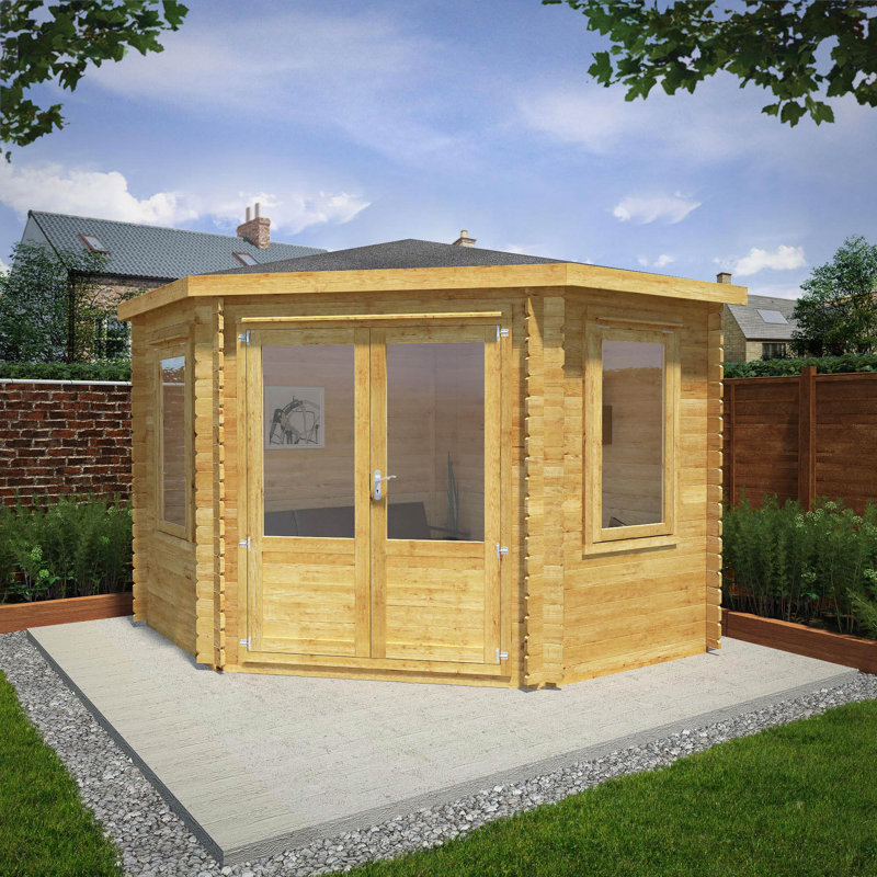 Mercia 10ft x 10ft Corner Cabin, 44mm