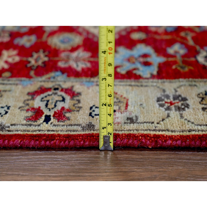 Wieche One-of-a-Kind 2'9" X 15'10" New Age Runner Wool Area Rug Red