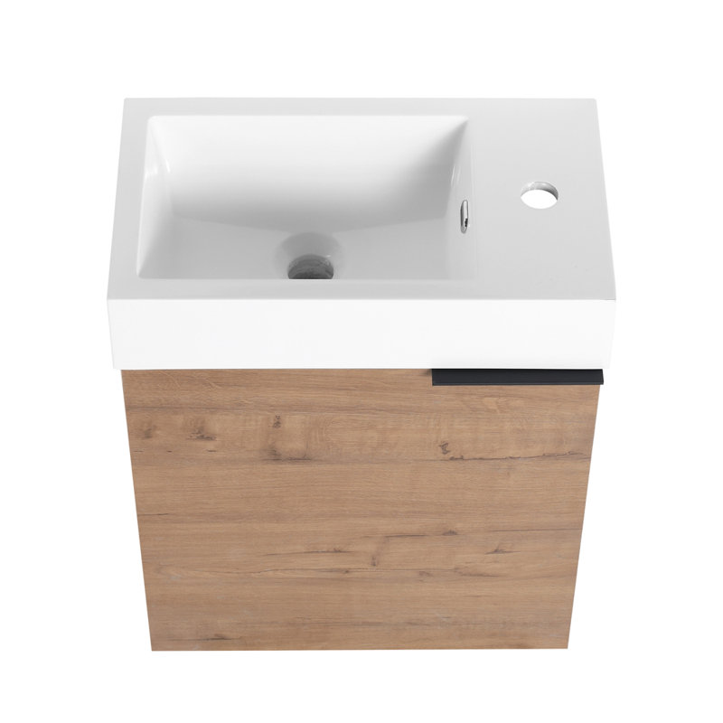 18.11'' Floating Wall-Mounted Bathroom Vanity