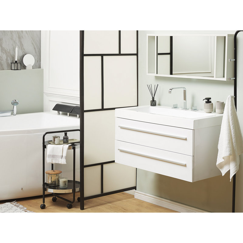 Barcelona Vanity & Mirror Set, White