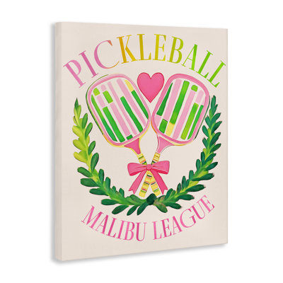 Toile Pickleball de la ligue Malibu, design par Jess Stempel