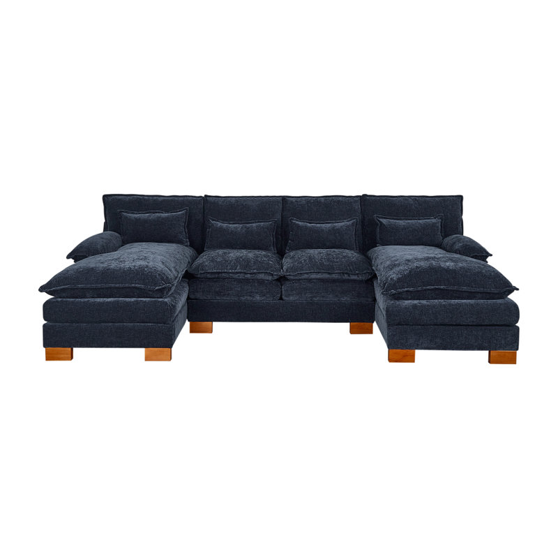 Canapé combiné 2179-BLUE Chenille, Bleu