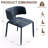 Saddle Leather Dining Chair Upholstered Side Chair With Padded Seat, Wingback Vanity Chair With Metal Frame For Dining Living Room Vanity Office-1200646821-1191798958