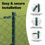 Chain Link Fence With 7 Posts Galvanised Steel-306222656-306222713