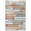 Tapis gris rouille / bleu Jerrylène-483797027