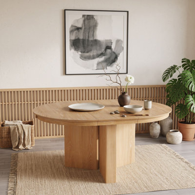 Table de salle à manger ovale extensible avec pattes ajustables pour salles à manger de style campagnard moderne