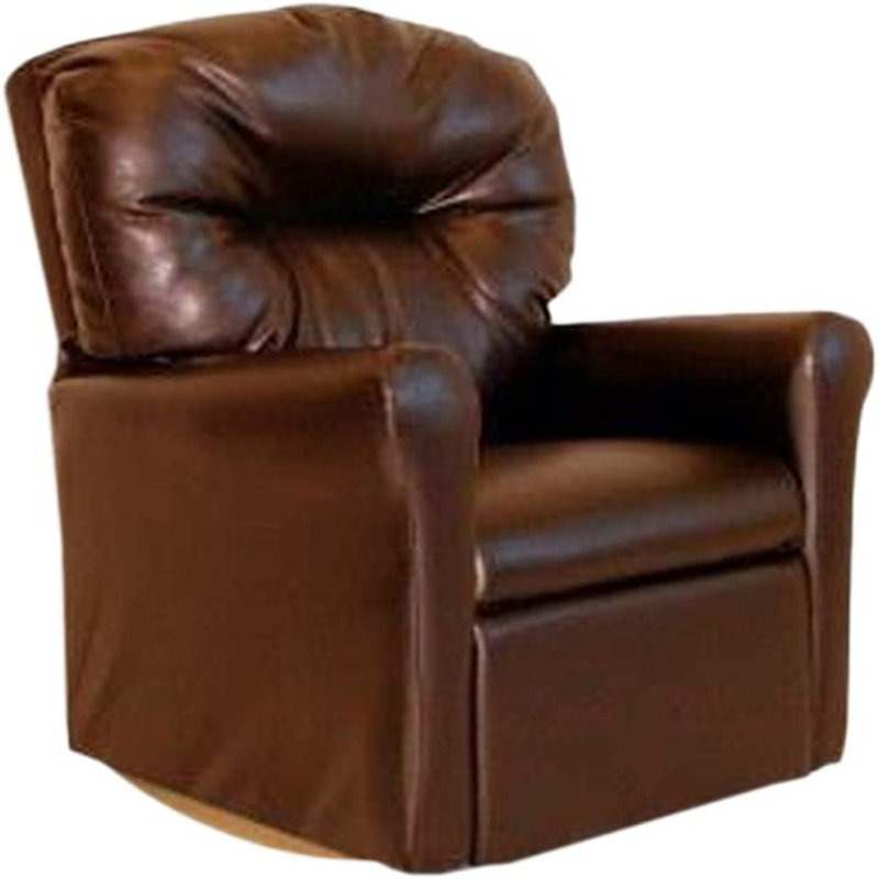 Coward Kids 13.5'' Recliner Chair and Ottoman, Brown