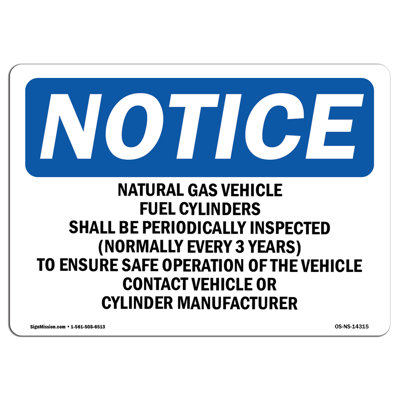 Osha remarquera que les bouteilles de carburant de véhicule au gaz naturel doivent être signées