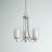 3 - Light Steel Dimmable Chandelier