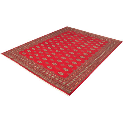 Tapis d’intérieur en laine 9 pi x 11 pi 7 po main one-of-kind-noué la 2010s bokhara Allal