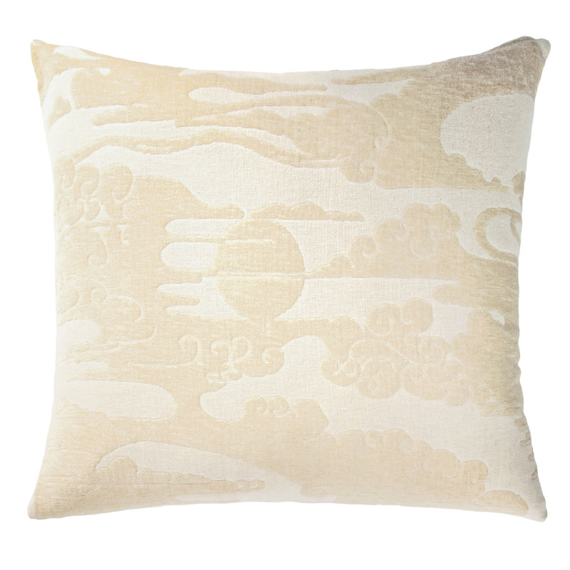 Clouds Square Pillow Cover & Insert, Cream