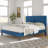 Kempst Full Size Bed Frame, Upholstered Full Platform Bedframe with Height Adjustable Tufted Headboard, Heavy Duty Mattress Foundation with Wooden Slats, No Box Spring Needed, Under Bed Storage-167315291-159685610