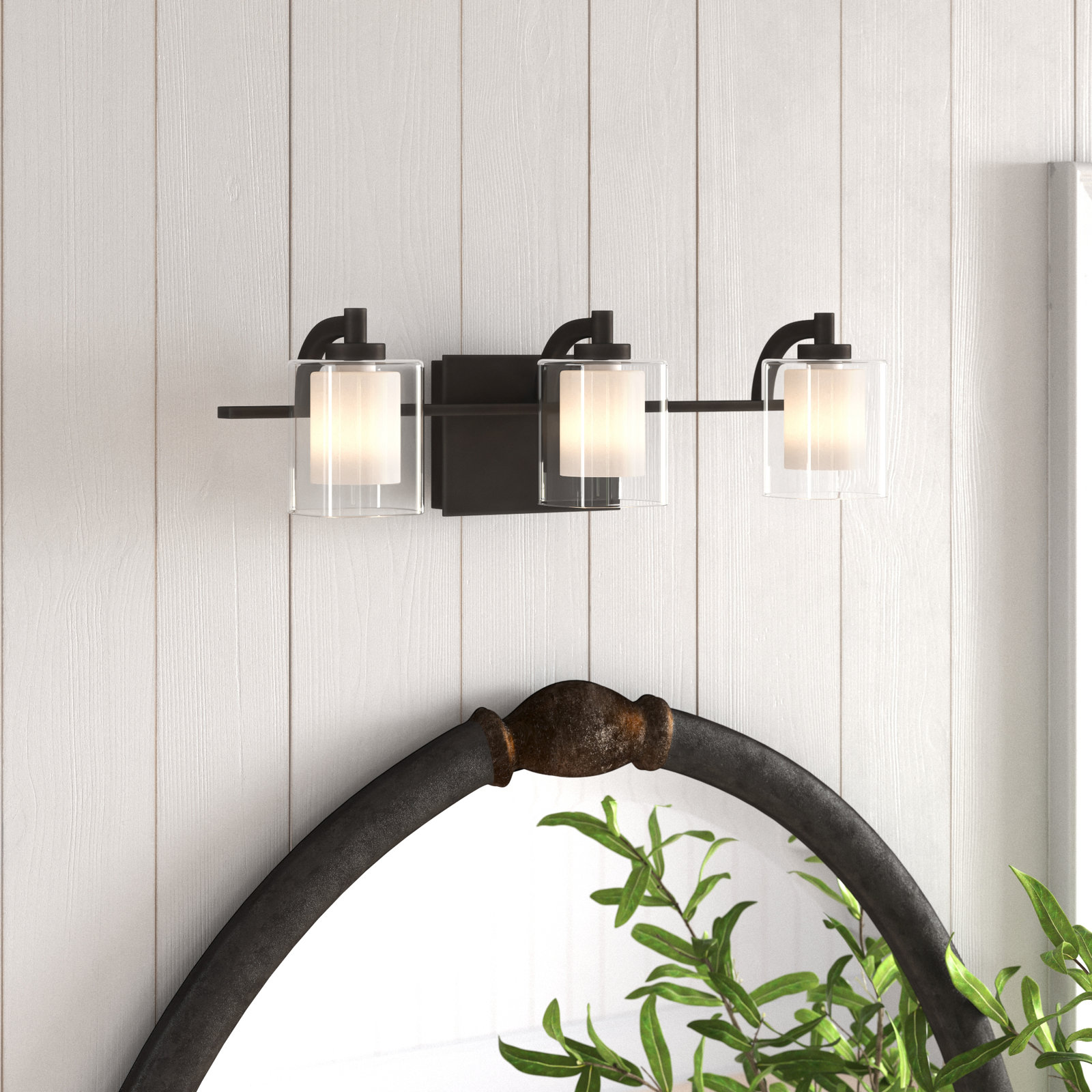 Amberley 3 Light Dimmable Vanity Light, Western Bronze